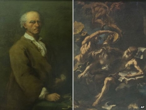 Portrait of Bartolomeo Ferracina by Pietro Longhi and The Temptation of St Anthony by Sebastiano Ricci are among the four paintings held by the Louvre.