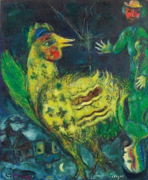 Marc Chagall&#039;s &#039;Le Coq Sur Fond Noir.&#039;