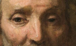 A detail of Rembrandt&#039;s &#039;Portrait of Dirck van Os.&quot;