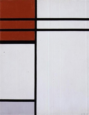 Piet Mondrian&#039;s Composition (A) En Rouge Et Blanc