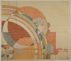 Liberty Magazine Cover. 1926. Color pencil on paper. 24 1/2 x 28 1/4″ (62.2 x 71.8 cm). The Frank Lloyd Wright Foundation Archives (The Museum of Modern Art | Avery Architectural & Fine Arts Library, Columbia University, New York).