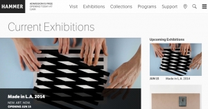 The Hammer Museum&#039;s redesigned website.