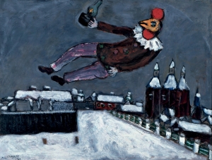 Marc Chagall&#039;s &#039;Rooster Man Above Vitebsk,&#039; 1925.