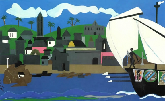 Romare Bearden&#039;s &#039;Home to Ithaca,&#039; 1977.