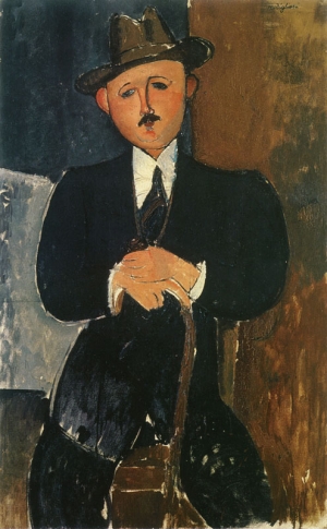 Amedeo Modigliani&#039;s &#039;Seated Man with a Cane,&#039; 1918. 