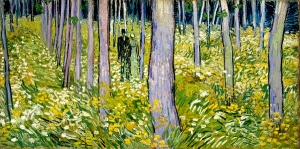 “Undergrowth With Two Figures,” from 1890, part of the 45 paintings by van Gogh in a show at the Philadelphia Museum of Art.