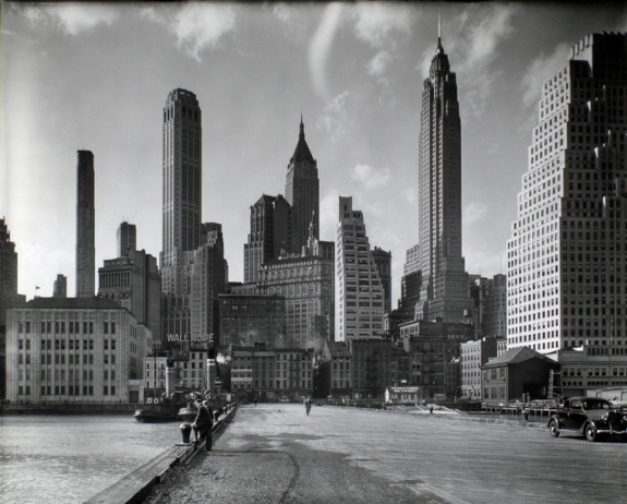 Berenice Abbott&#039;s &#039;Manhattan Skyline I South Street and Jones Lane Manhattan.&#039;