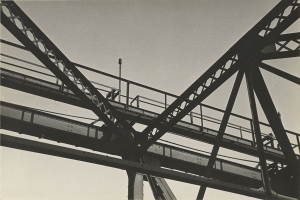 Ralston Crawford &quot;Girders with Walkway,&quot; about 1935-1940, gelatin silver print. 