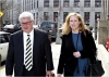 Leigh Morse, right, leaving court with Andrew M. Lankler, her lawyer, on March 18.