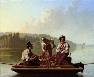 George Caleb Bingham&#039;s &#039;Boatmen on the Missouri,&#039; 1846.