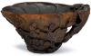 A Chinese libation cup of carved rhinoceros horn, which was sold at auction at Freeman's.