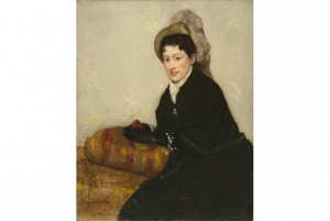 Mary Cassatt&#039;s ‘Portrait of Madame X Dressed for the Matinée,’ 1877-78.