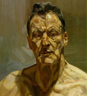 A painting of Lucian Freud.