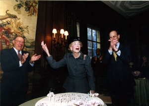 Brooke Astor celebrating her 100th birthday at the New York Public Library.