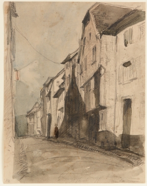 James McNeill Whistler&#039;s &#039;A Street at Saverne,&#039; 1858.  