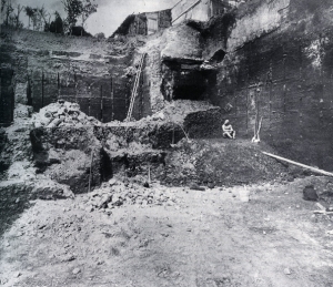 The Boxer at Rest at the time of its discovery in 1885 on the south slope of the Quirinal Hill in Rome.