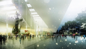 A rendering of the Warsaw Museum of Modern Art.