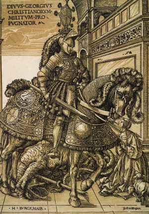 Hans Burgkmair the Elder&#039;s &#039;St. George and the Dragon,&#039; circa 1508-10.