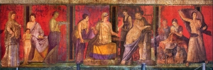 A fresco in Pompeii&#039;s Villa of Mysteries.