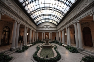The interior of the Frick Collection, New York.