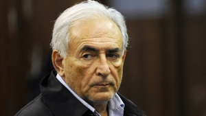 IMF head Dominique Strauss-Kahn is seen entering Manhattan Criminal Court in New York on May 16, 2011.