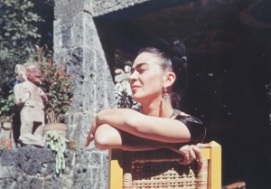 Florence Arquin, Frida Seated in Her Garden. Cibachrome, 14 x 11 inches. 