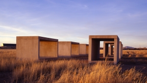 Donald Judd installation in Marfa, Texas.