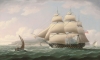 Thomas Buttersworth's painting of the East India Company's ship, Dunira.
