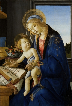 Sandro Botticelli&#039;s &#039;Madonna and Child,&#039; also called &#039;The Madonna of the Book.&#039;