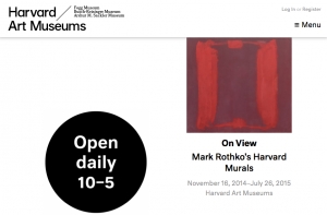 The Harvard Art Museums&#039; new homepage.