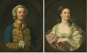 Two portraits by William Hogarth.