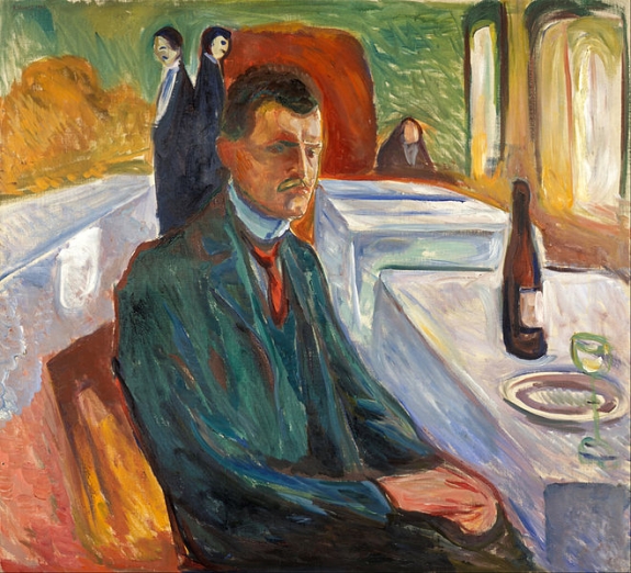 Edvard Munch&#039;s &#039;Self-Portrait with a Bottle of Wine.&#039;